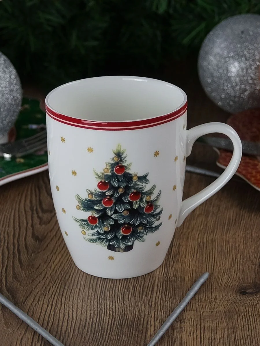 Разноцветный кружка Repast Christmas world Новогодняя ёлка 350 мл