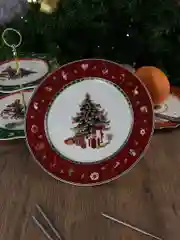 Разноцветный тарелка Repast Christmas world Bordo диаметр 26 см