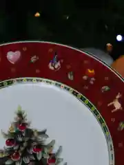 Разноцветный тарелка Repast Christmas world Bordo диаметр 26 см