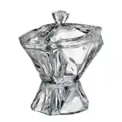 Прозрачный конфетница на ножке с крышкой Crystalite Bohemia Enigma 27 см