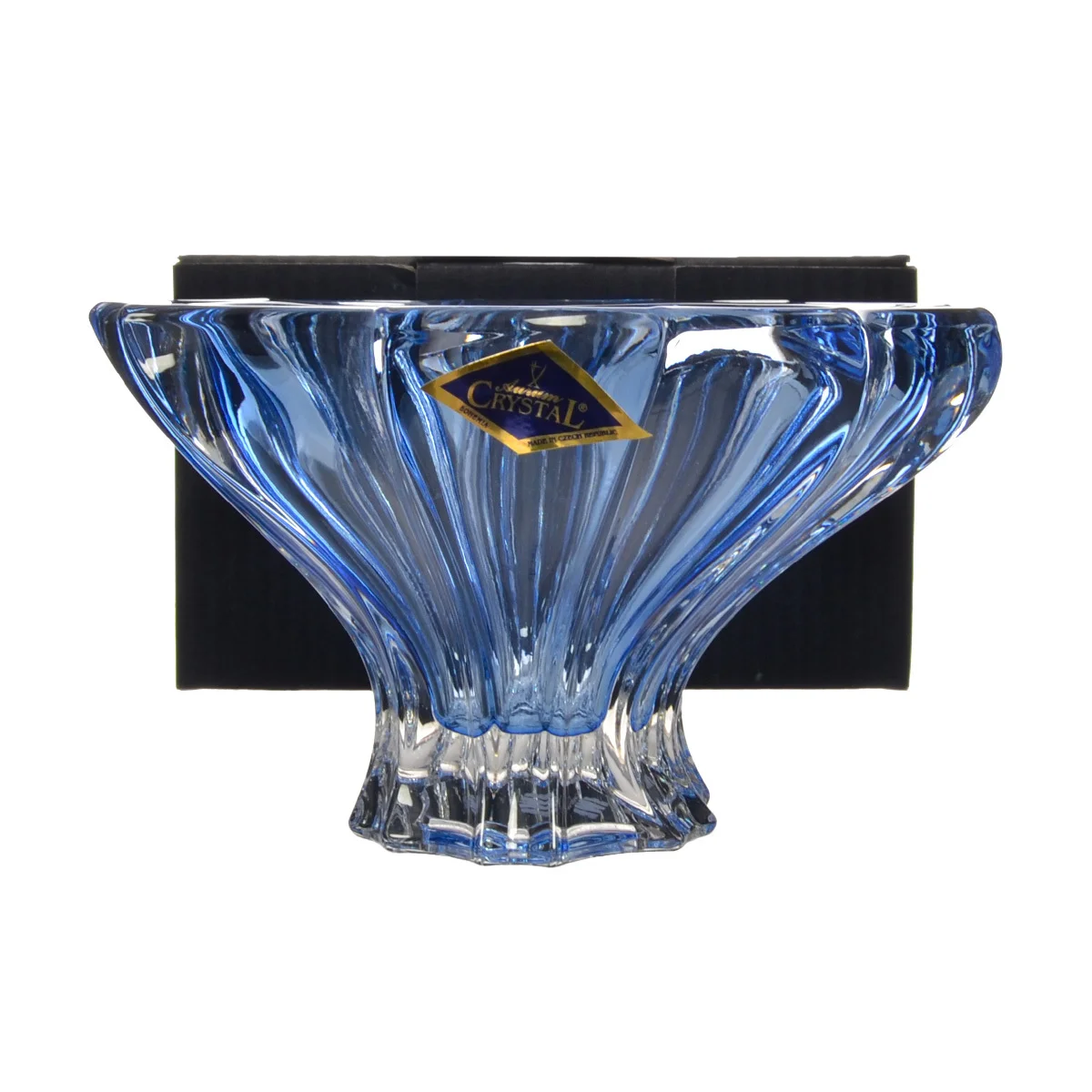 Синий конфетница Aurum Crystal Plantica 15 см Blue