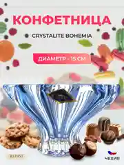 Синий конфетница Aurum Crystal Plantica 15 см Blue