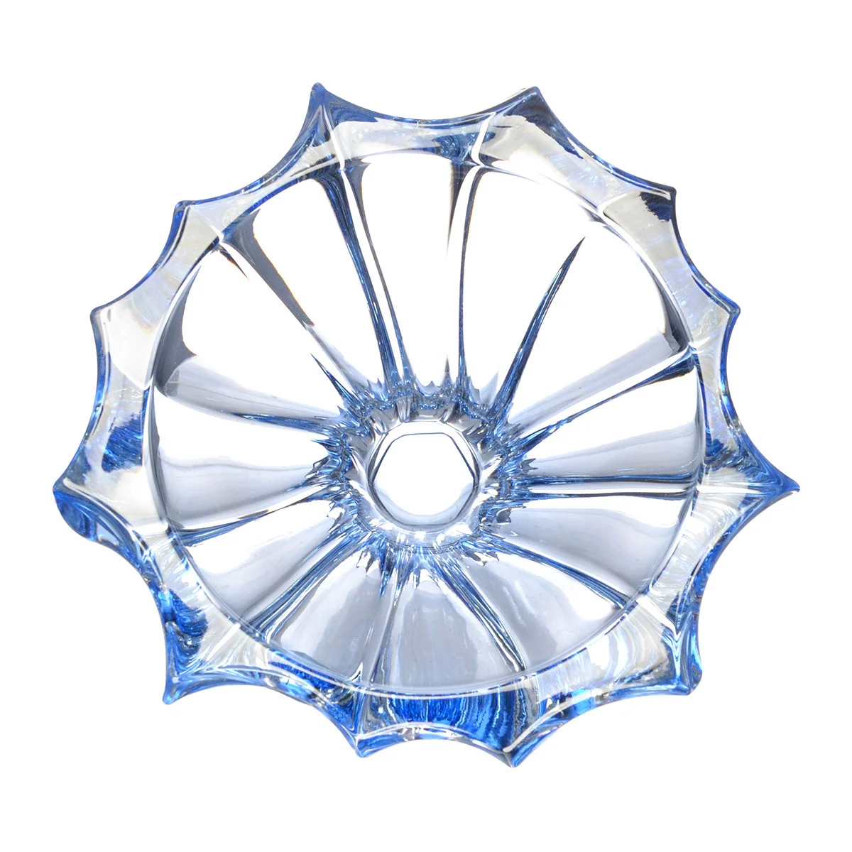 Синий конфетница Aurum Crystal Plantica 15 см Blue