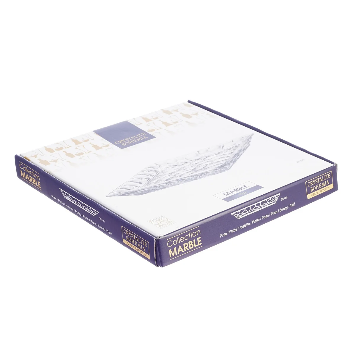 Прозрачный фруктовница Crystalite Bohemia Marble 26см