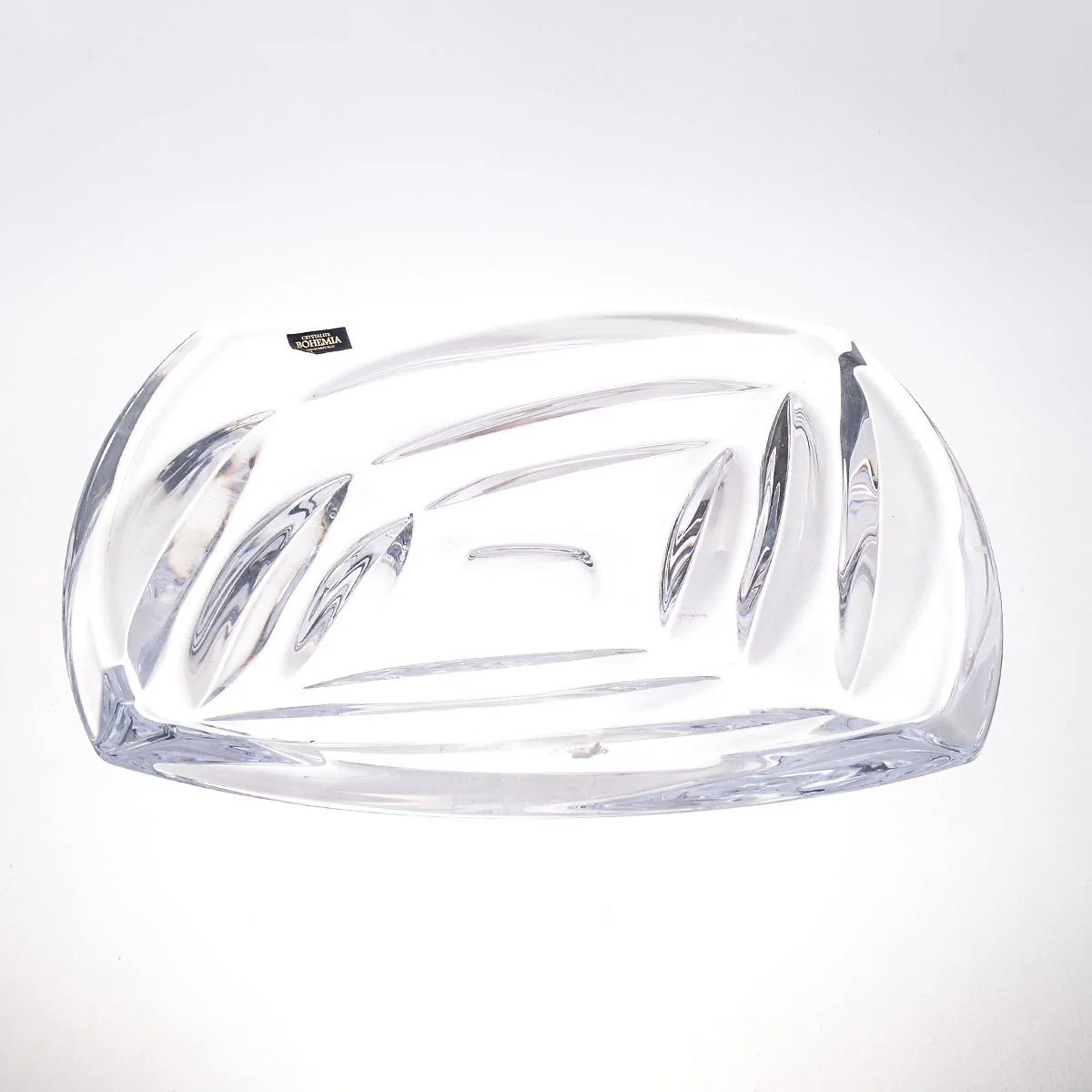 Прозрачный фруктовница Crystalite Bohemia Facet 27,5 см ,высота 4 см