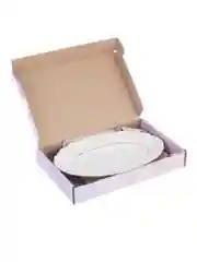 Белый блюдо овальное плоское 22 см Repast Классика