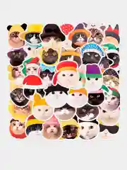 Мятный наклейки-стикеры котики мемы, 50 штук. Стикерпак с котиками и собачками, скрапбукинг. Таро