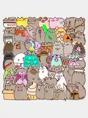 Салатовый наклейки-стикеры котики мемы, 50 штук. Стикерпак с котиками и собачками, скрапбукинг. Таро