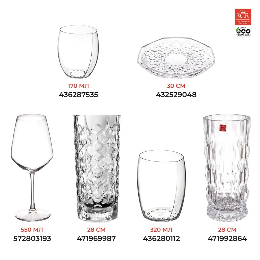 Прозрачный блюдо круглое RCR ARABESQUE 30 см