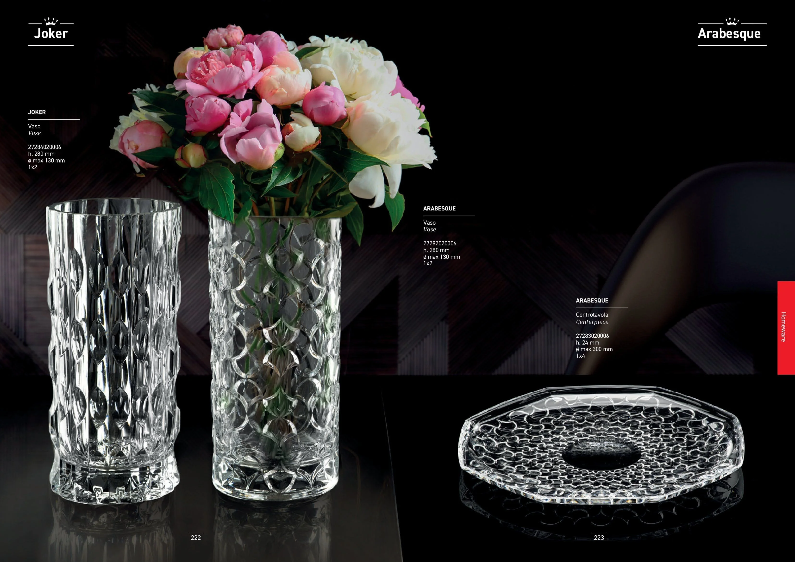 Прозрачный блюдо круглое RCR ARABESQUE 30 см