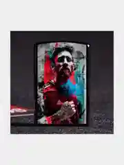 Вишнёвый зажигалка классическая, бензиновая
