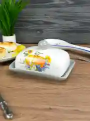Желтый маслёнка с крышкой "Тыква"