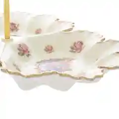 Белый менажница (блюдо) 3-х секционная Royal Classics Розы 30 см
