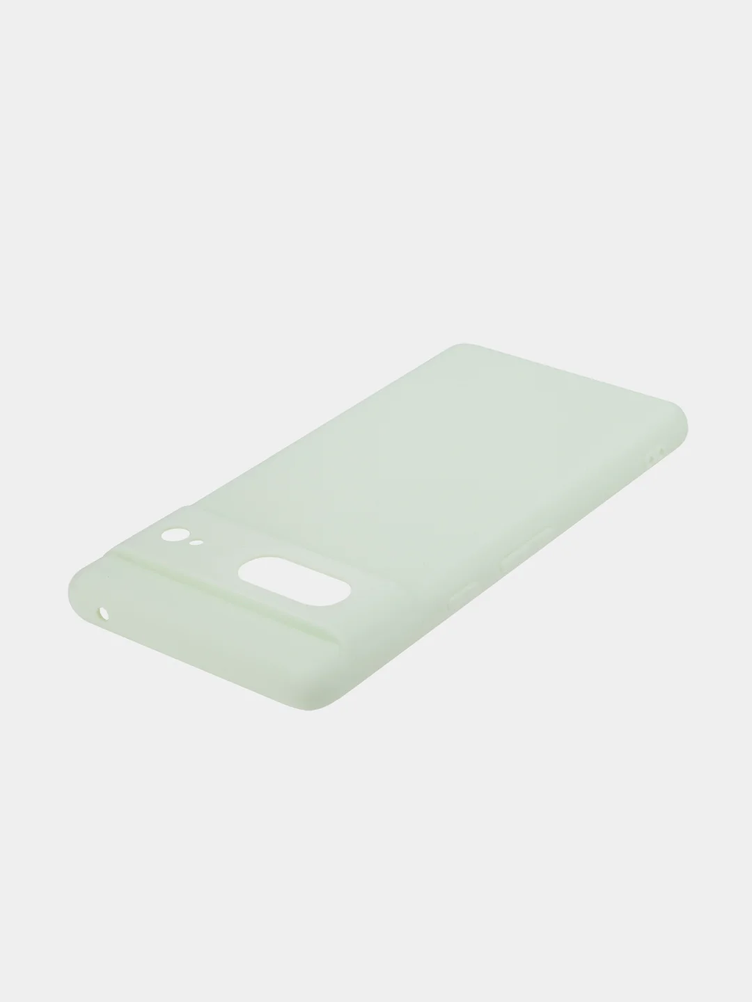 Мятный чехол для Google Pixel 7 силиконовый BROSCORP матовый, тонкий, бортик-защита вокруг камер