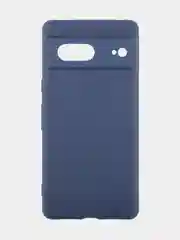 Синий чехол для Google Pixel 7 силиконовый BROSCORP матовый, тонкий, бортик-защита вокруг камер