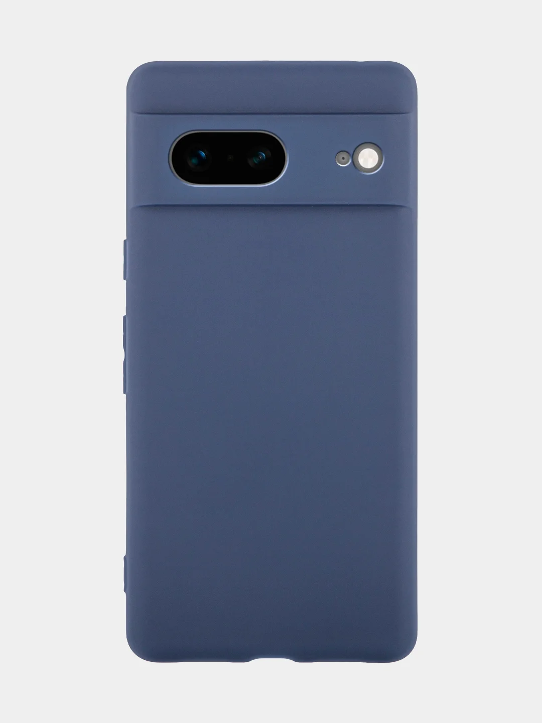 Синий чехол для Google Pixel 7 силиконовый BROSCORP матовый, тонкий, бортик-защита вокруг камер