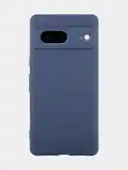 Синий чехол для Google Pixel 7 силиконовый BROSCORP матовый, тонкий, бортик-защита вокруг камер