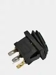 Зеленый выключатель клавишный мини влагозащита, подсветка 250V 6А (3с) ON-OFF