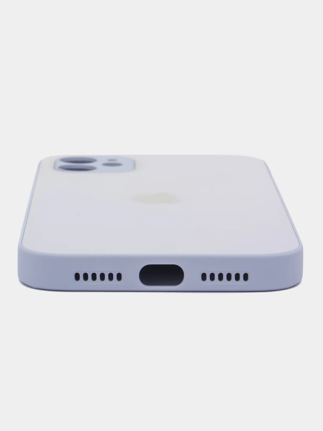 Лавандовый силиконовый чехол для iPhone 11, со стеклянной панелью и защитой для камеры