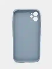 Небесно-голубой силиконовый чехол для iPhone 11, со стеклянной панелью и защитой для камеры