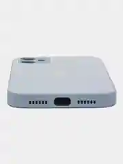 Небесно-голубой силиконовый чехол для iPhone 11, со стеклянной панелью и защитой для камеры