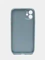 Светло-синий силиконовый чехол для iPhone 11, со стеклянной панелью и защитой для камеры
