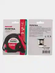 Рулетка измерительная REXANT Профи, прорезиненный корпус, магнитная, 7,5м х 25мм