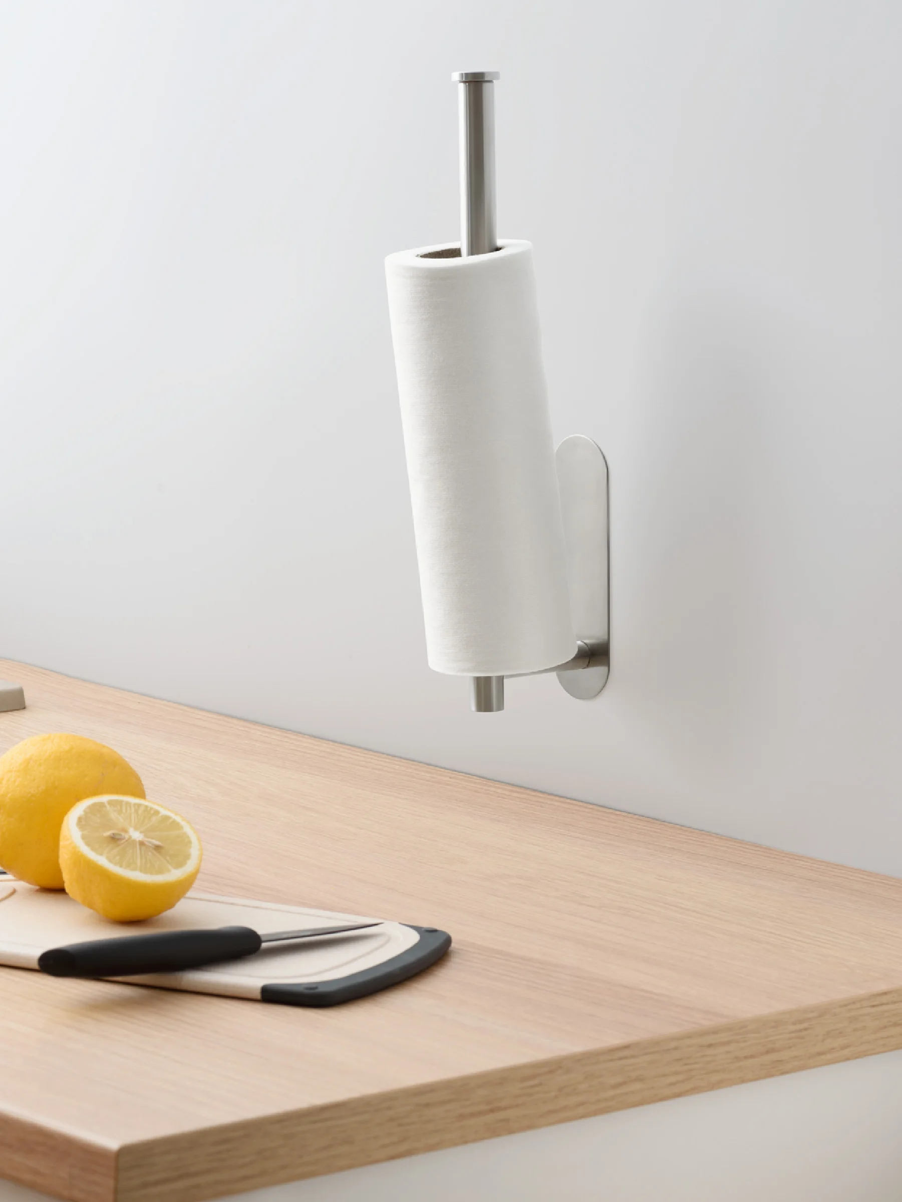 Серый металлик держатель для бумажных полотенец Shiny Kitchen, полотенцедержатель