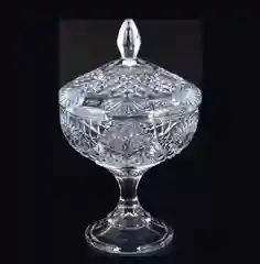 Конфетница на ножке с крышкой 24 см Crystalite Bohemia Vega-nova