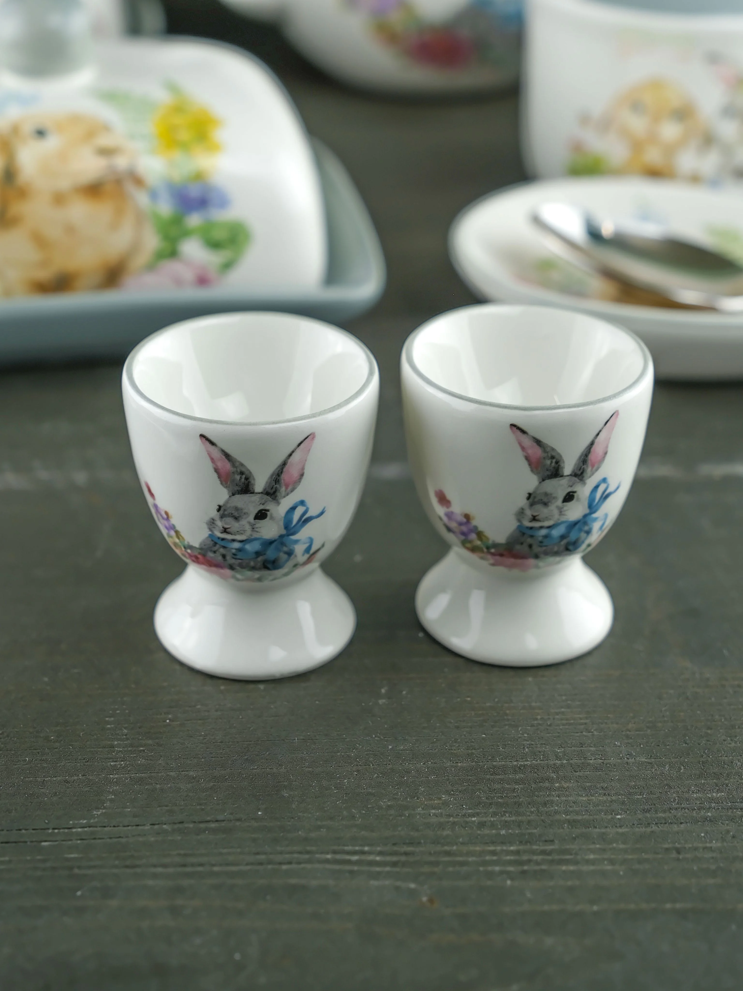 Белый набор подставок для яйца Repast Happy Easter 2 шт. 5,5*6,5 см