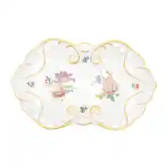Блюдо овальное Queen's Crown Мейсенский букет 35 см