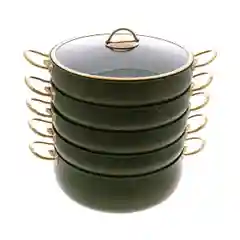 Тёмно-зелёный мантоварка с а/п покрытием Repast Elite Royal Gold 5,8 л 30 см оливковый