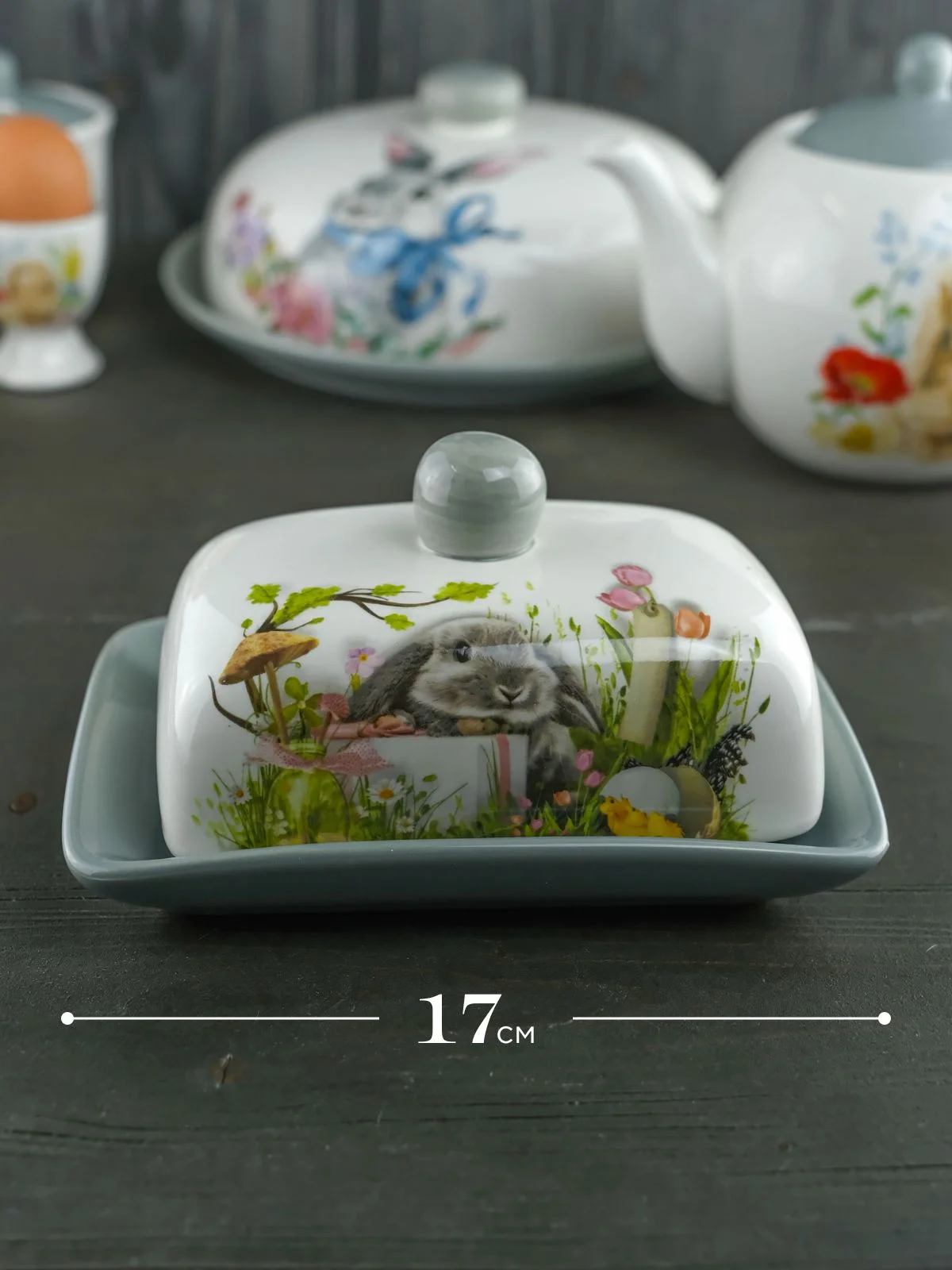 Маслёнка с крышкой Repast Sweet Bunny 17*12,5*8,3 см