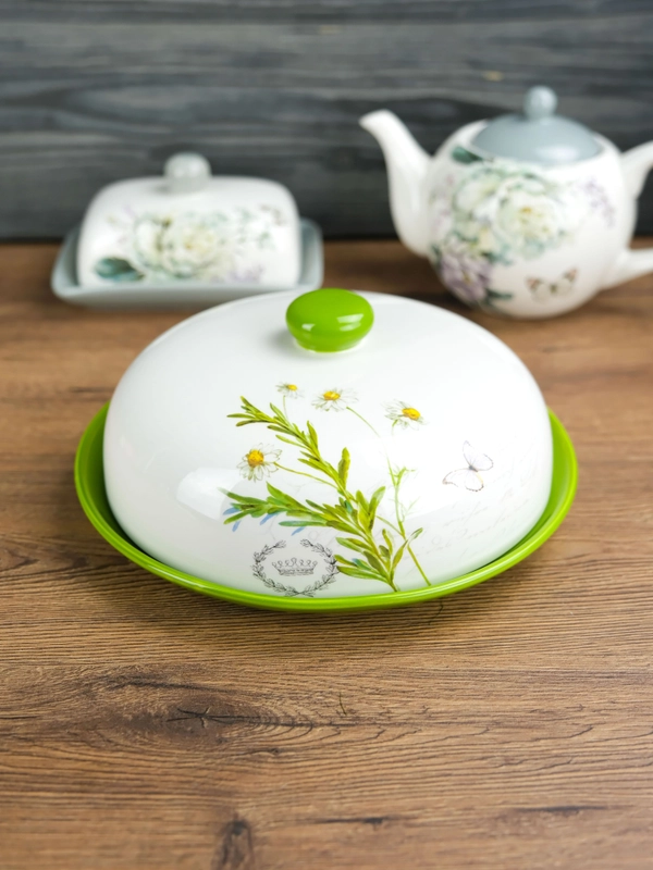 Блюдо для блинов с крышкой REPAST Ромашки 23*23*9,7 см