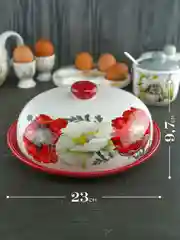 Коричневый блюдо для блинов с крышкой Repast Маки-2 23*23*9,7 см