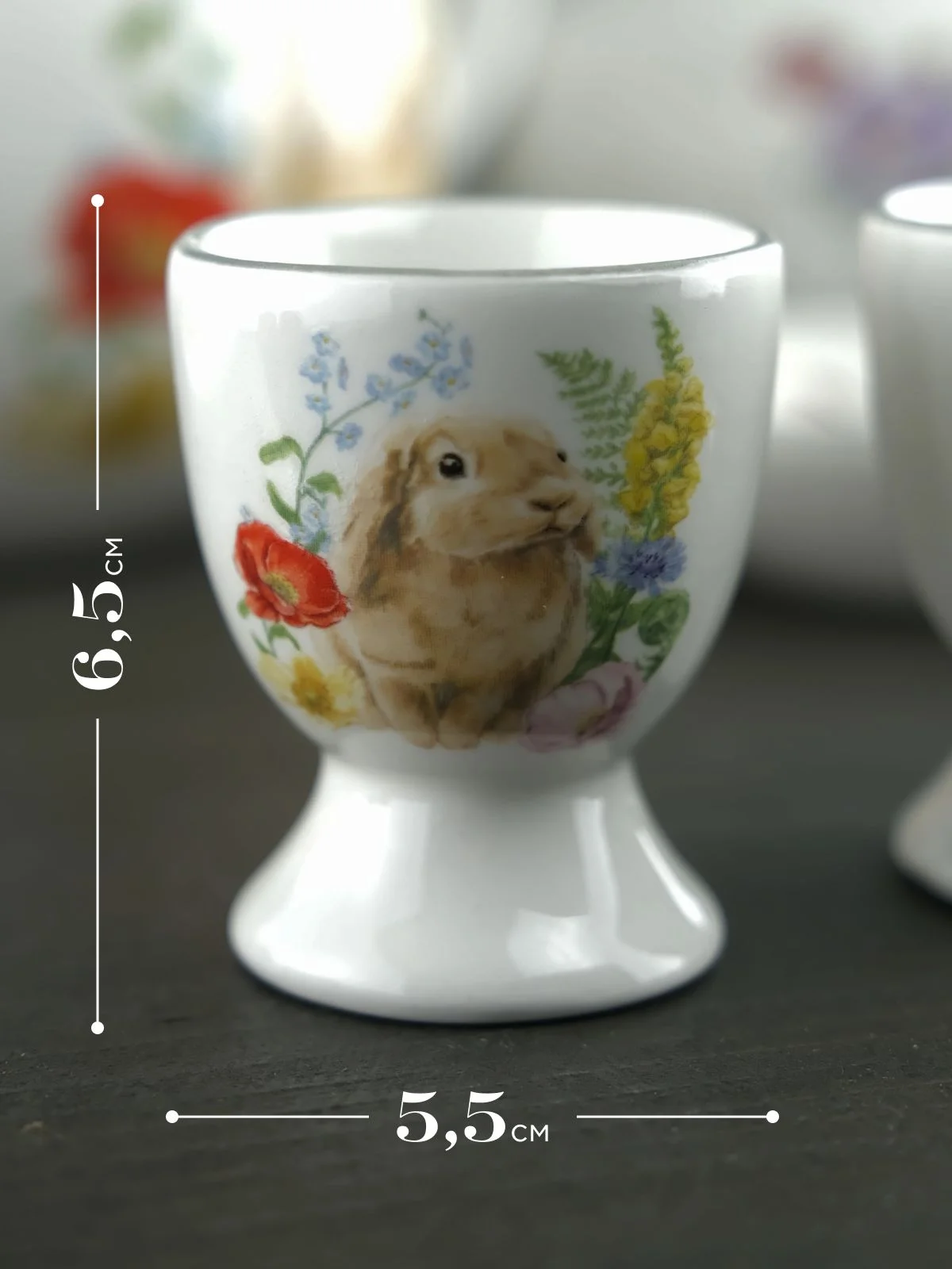 Бежевый набор подставок для яйца Repast Honey Bunny 2 шт. 5,5*6,5 см