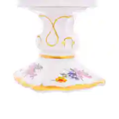 Конфетница на ножке Queen's Crown Мейсенский букет 27см