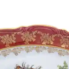 Блюдо овальное Repast Охота красная Мария-тереза 33 см