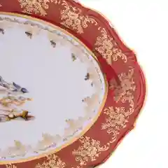 Блюдо овальное Repast Охота красная Мария-тереза 28 см (1 шт)