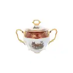 Кофейный сервиз Repast Охота красная Мария-тереза 15 предметов на 6 персон