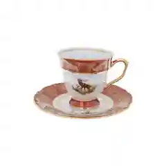 Кофейный сервиз Repast Охота красная Мария-тереза 15 предметов на 6 персон
