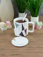 Белый кружка с крышкой и ложкой Repast 420 мл, 8,9*9,5 см