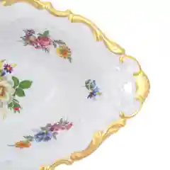 Блюдо для хлеба Queen's Crown Мейсенский букет 31 см