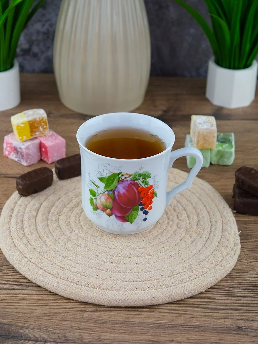 Белый кружка Nela Time Средняя карель Слива