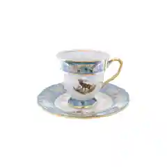Кофейный сервиз Repast Охота зеленая Мария-тереза 15 предметов на 6 персон