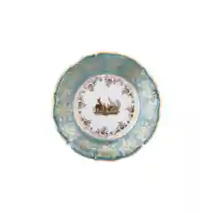 Кофейный сервиз Repast Охота зеленая Мария-тереза 15 предметов на 6 персон