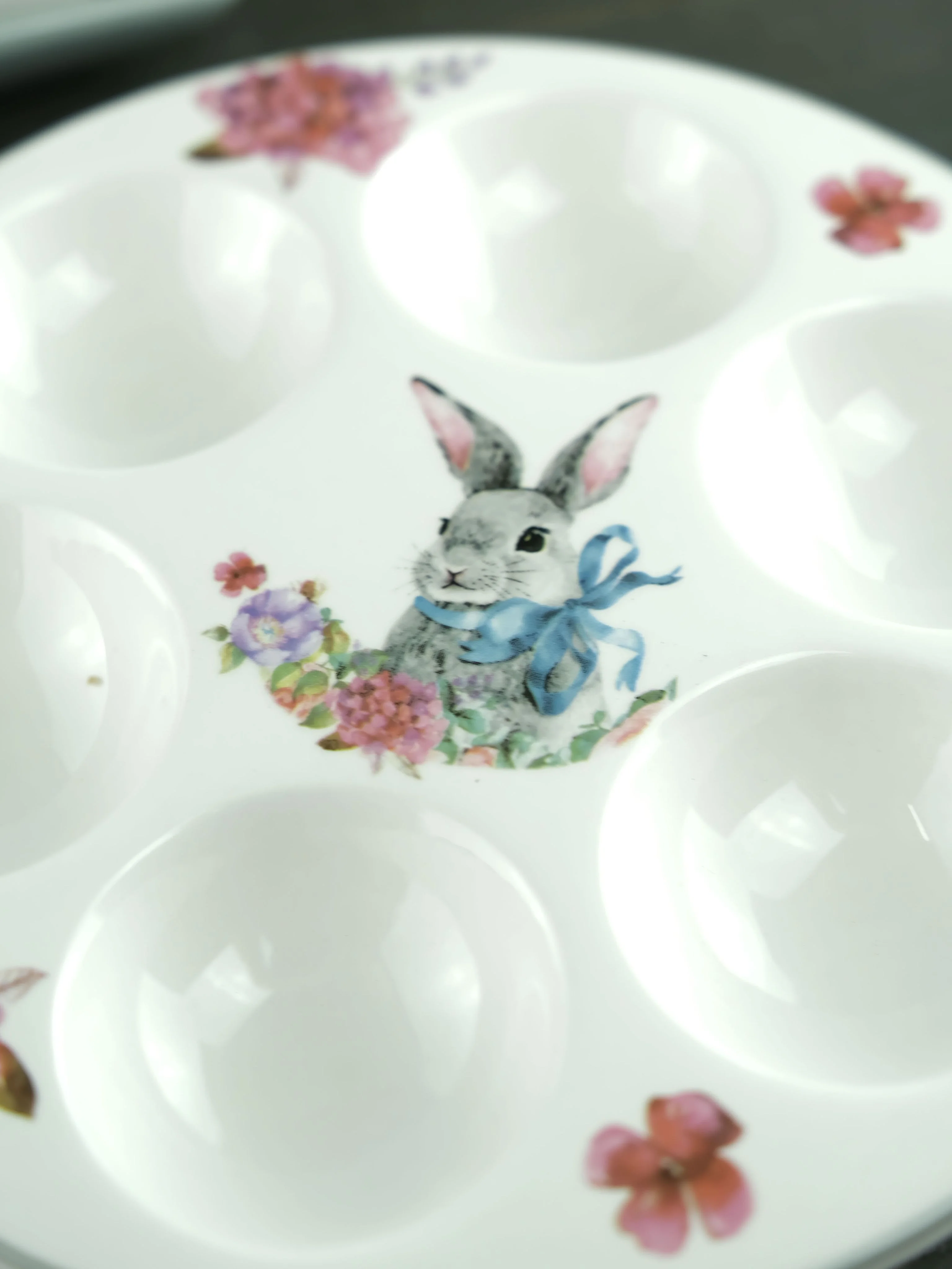 Белый подставка для 6 яиц Repast Happy Easter 18*2 см