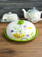 Блюдо для блинов с крышкой REPAST Полевые цветы 23*23*9,7 см
