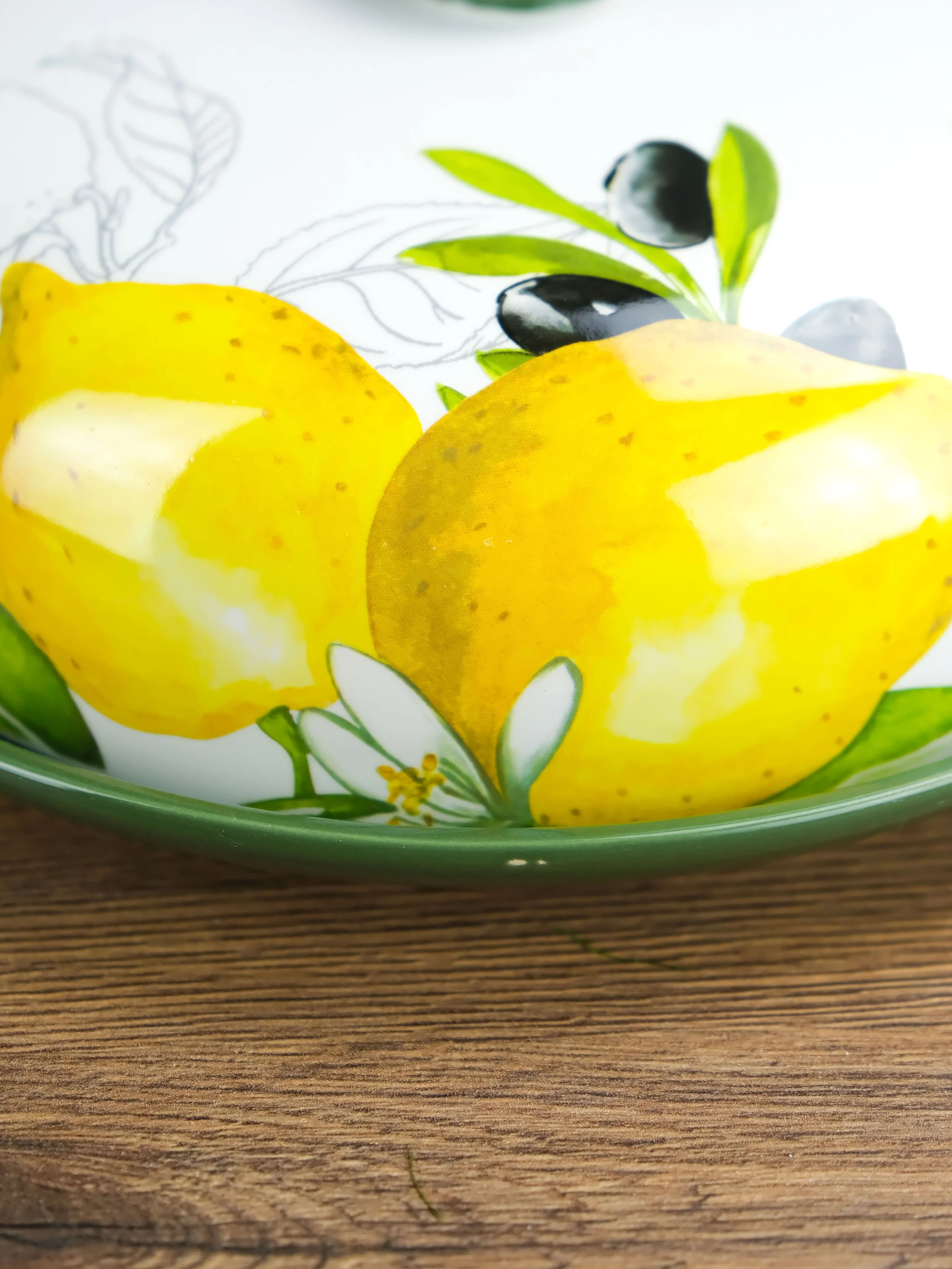 Блюдо для блинов с крышкой REPAST Лимоны и Оливки 23*23*9,7 см