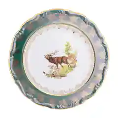 Блюдо круглое Repast Охота зеленая Мария-тереза 30 см